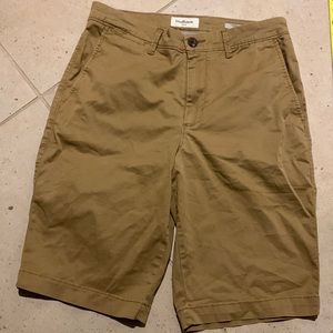 Goodfellow & Co. brown khakis, Linden shorts, size 28, 10.5 inch inseam